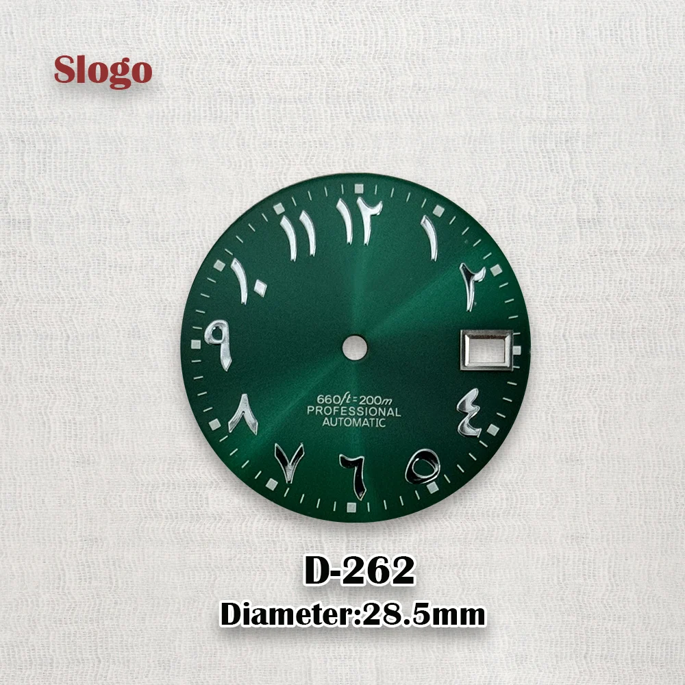 S Logo NH35 Dial 28.5mm Arabic Dial Suitable For NH35/NH36 Movement Fit 3/3.8/4.2 O’clock Crown Watch Modification Accessories