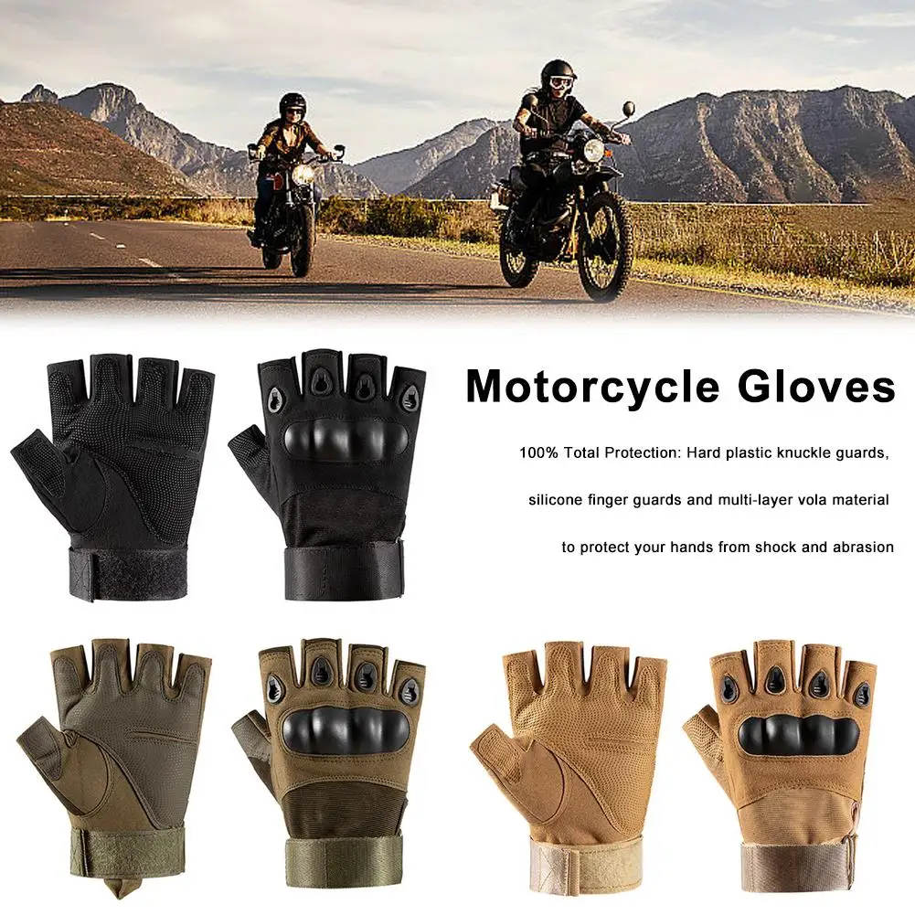 Motorcycle Gloves Winter Men's Tactical Gloves Outdoor Sports Hunting Camping Cycling Bike Gloves Half Finger Anti-slip Touch