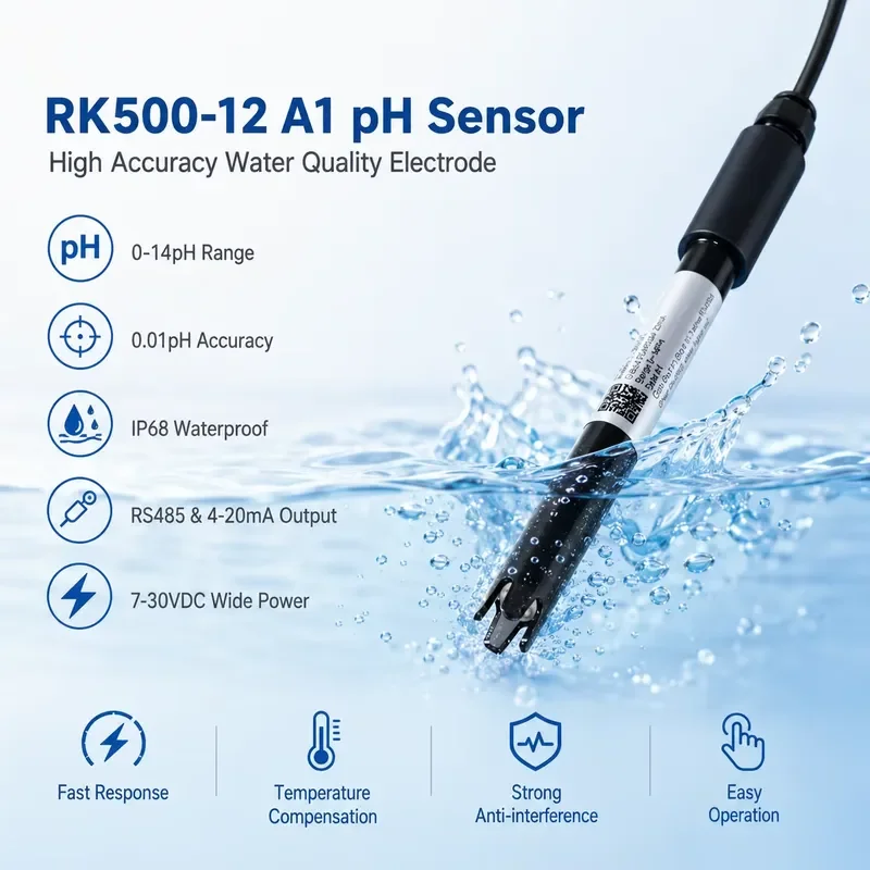 HOT*2026* Groundwater pH Sensor 0-14pH Submersible IP68 RS485 for Well Water Quality Monitoring Hydrogeological Survey
