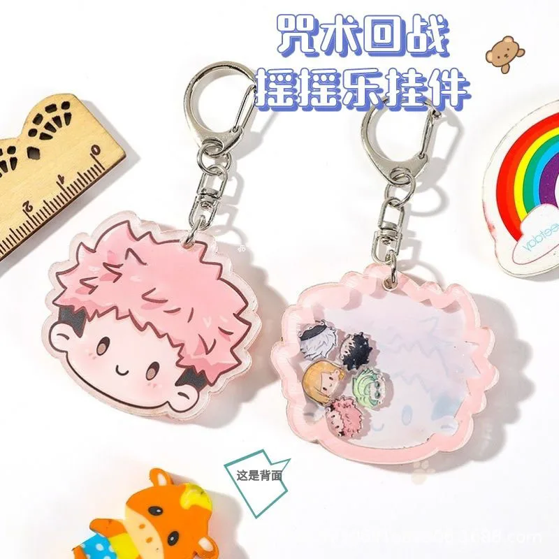 พวงกุญแจโยโย่การ์ตูนจูจุตสึไคเซ็น น่ารักสไตล์คาวาอี้ รุ่น Q โกโจ ซาโตรุ จี้ห้อยกระเป๋าโทรศัพท์ ของตกแต่งสำหรับเด็กผู้หญิง นักเรียน