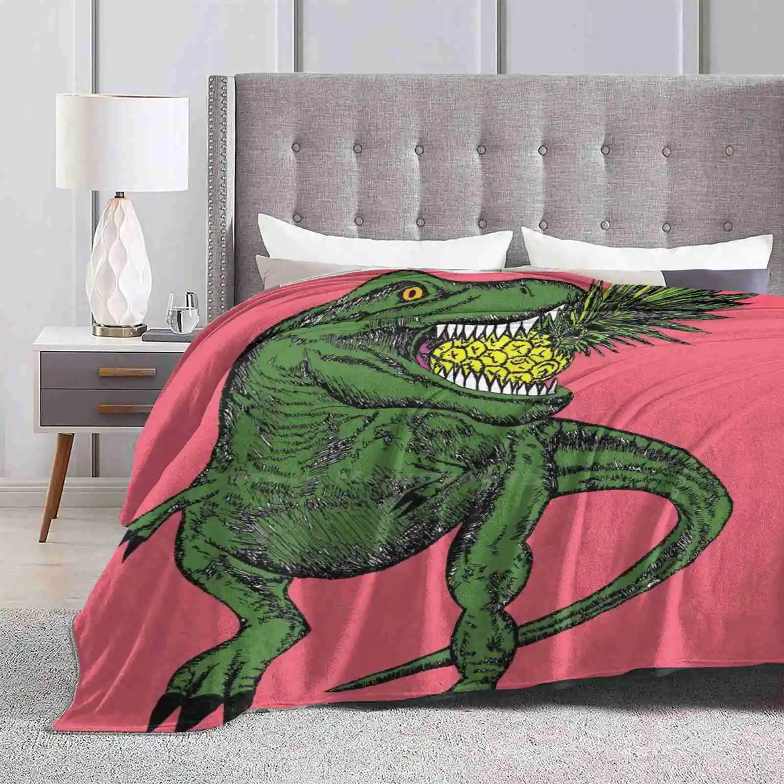 Dinosaur Creative Design Light Thin Soft Flannel Blanket T Rex Tyrannosaurus Rex Panda Drawings Line Drawing Dinosaur Drawing