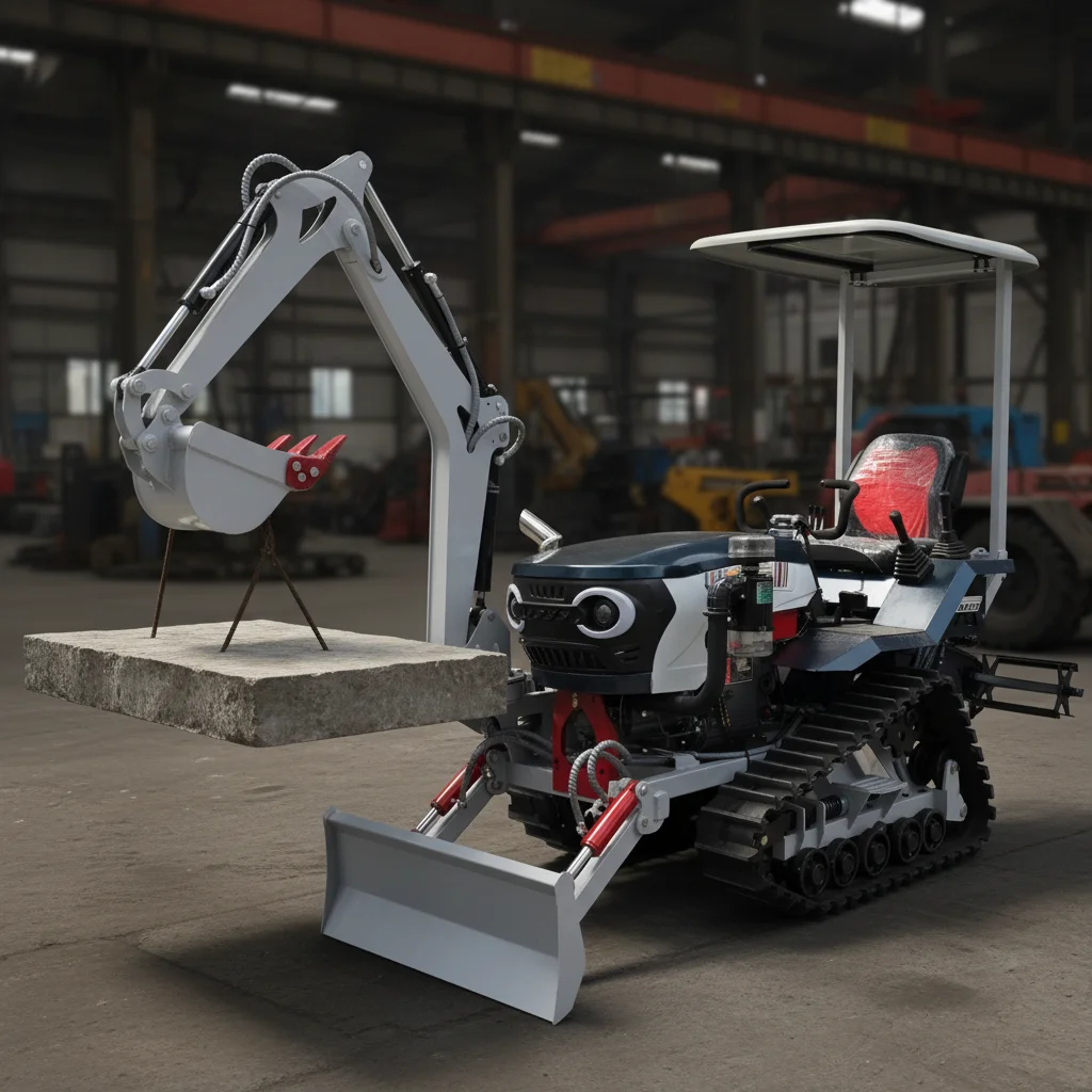 Customize Durable Mini Crawler Tractor With Attachments Farm Use Low Maintenance Cost