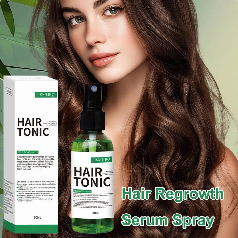 

60ml Hair Regrowth Serum Spray Nurturing Scalp and Effective Hair Thickening Hair Growth Spray for Women and Men