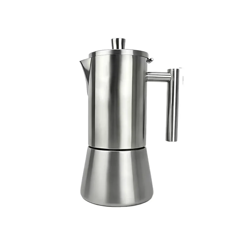 Italian stainless steel mocha pot household 304 coffee pot induction cooker heating espresso machine