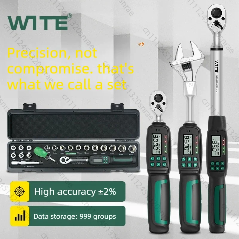 Adjustable Electronic Torque Wrench Unique Digital Torque Torque Movable Head High Precision Tester Steel Bar Kg Wrench