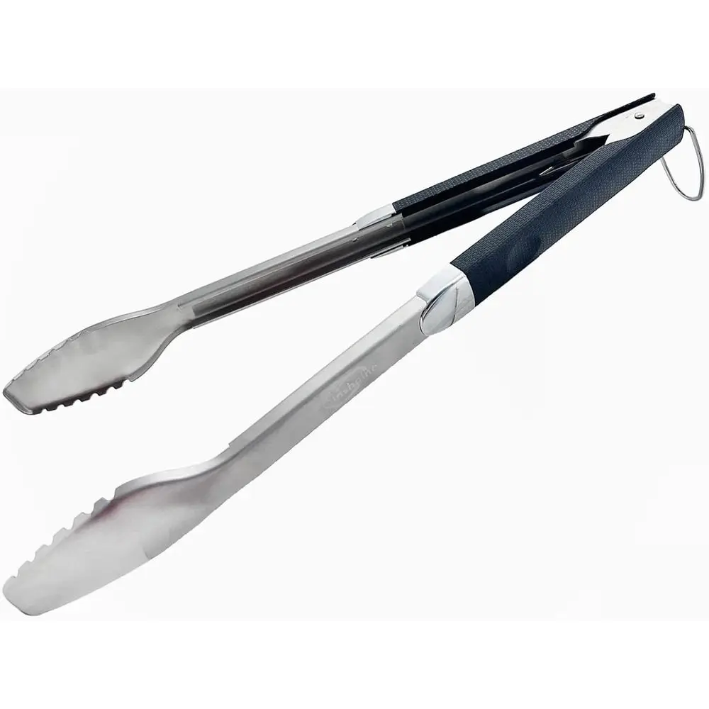 Commercial Grade Stainless Steel 18-Inch Extra Long Heavy Duty BBQ Tongs, Heat Resistant Handles for Outdoor Kitchen and Camping