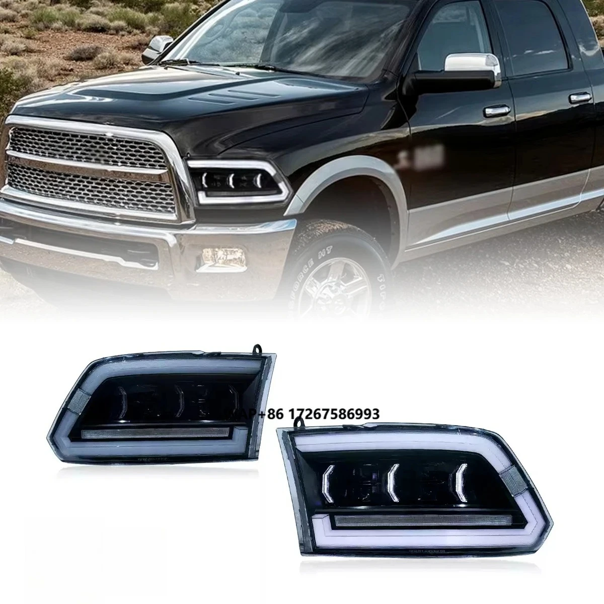

Автомобильные фары для Dodge Ram 1500 2500 2009-2018: Светодиодные проекционные фары, дневные ходовые огни, автомобильные аксессуары