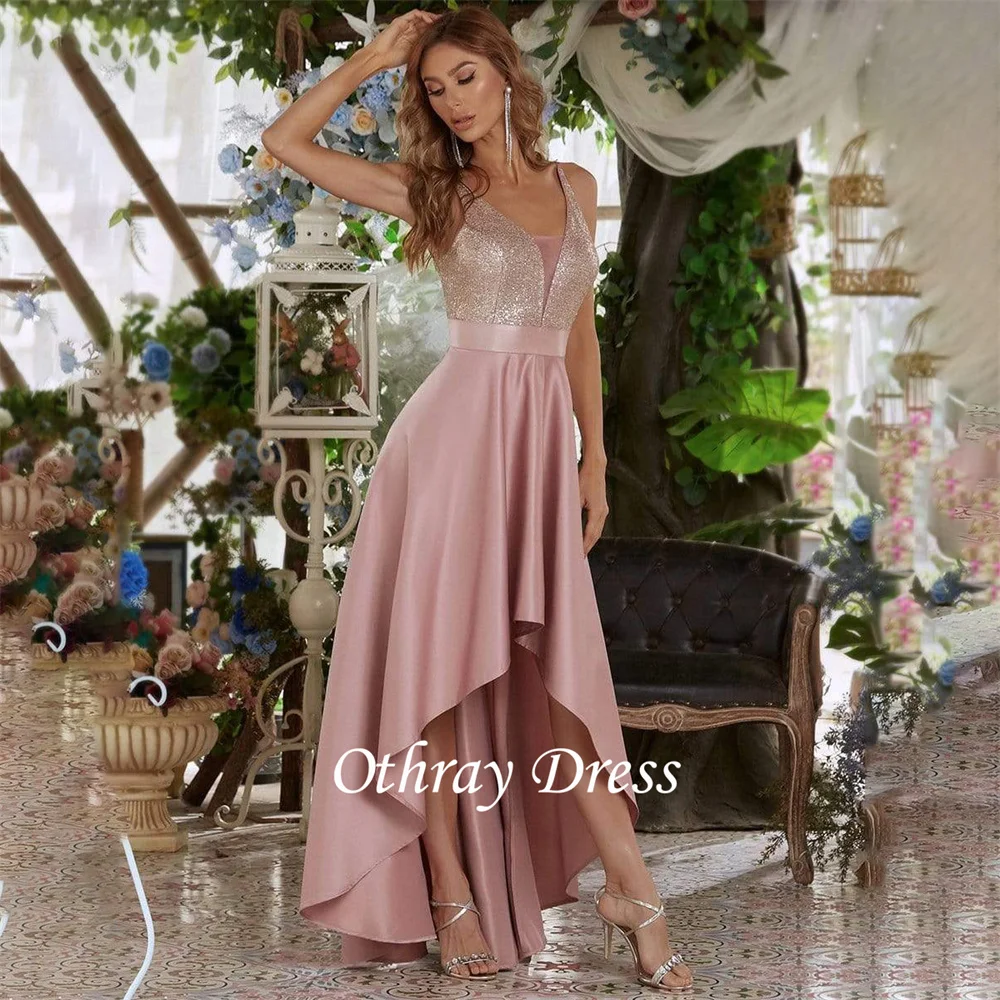 Robe de Bal Simple en Satin, Col en V, Ligne A, Longueur au Sol, Tenue de Soirée