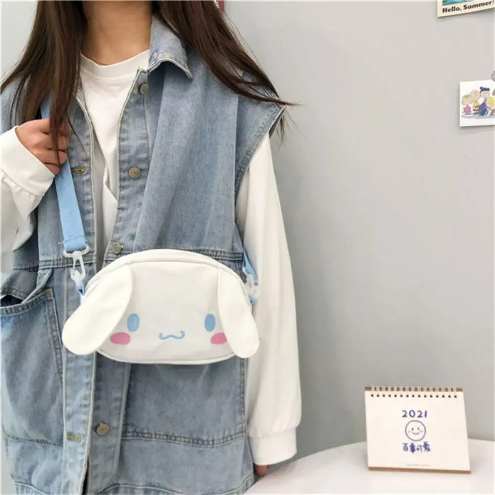 Sanrio Cinnamoroll Crossbod Bag Kuromi My Melody Simple Hobos pecho para estudiantes, bolsos de hombro para niños, mochila de viaje para niñas