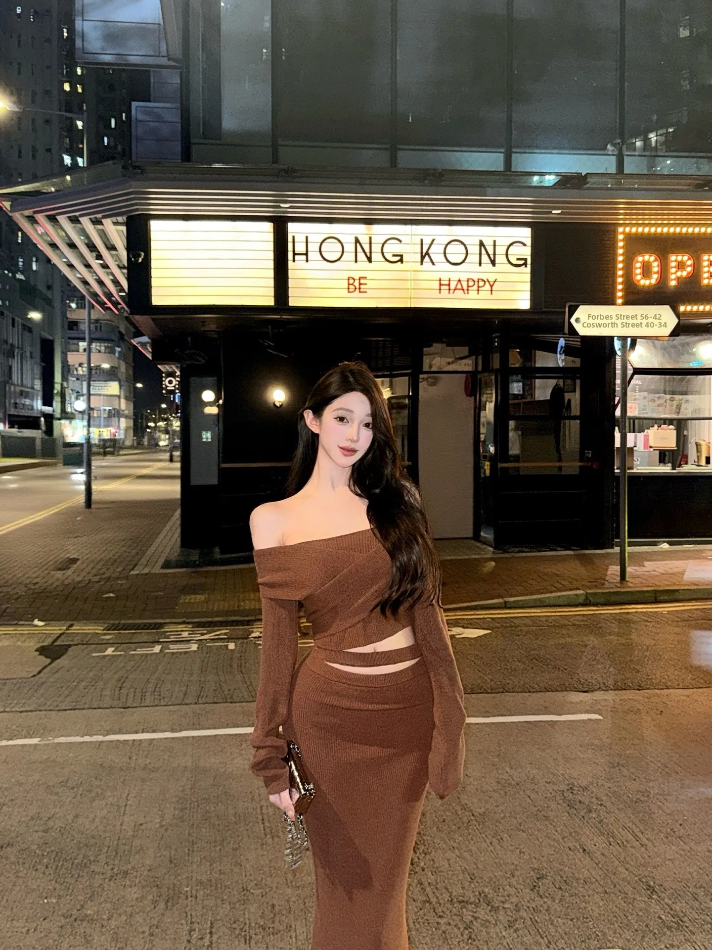 

Романтический комплект из топа на одно плечо с завышенной талией и юбки от Chill er Long Sve Slim Fit Commute Sle Wint