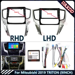 For Mitsubishi 2019 TRITON RHD LHD Car Radio Android Stereo audio screen multimedia video player navigation cables Harness frame