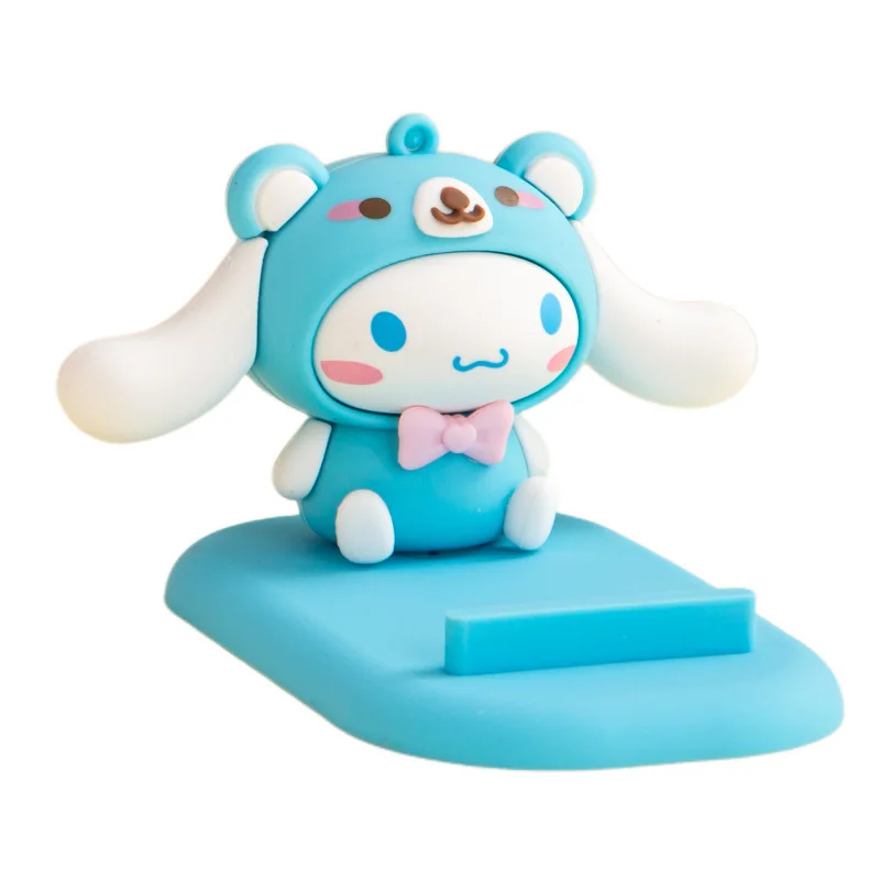 Anime Hello Kitty Mobile Phone Holder Kawaii Sanrio Kuromi Cute Cinnamoroll Melody Doll Model Desk Home Decor Ornament Wholsale