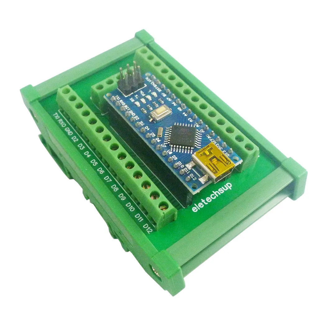 DN31C01 DC DIN Rail Mount Screw Terminal Block Breakout Module PLC Expanding Board DIN PinBoard For Industrial Control