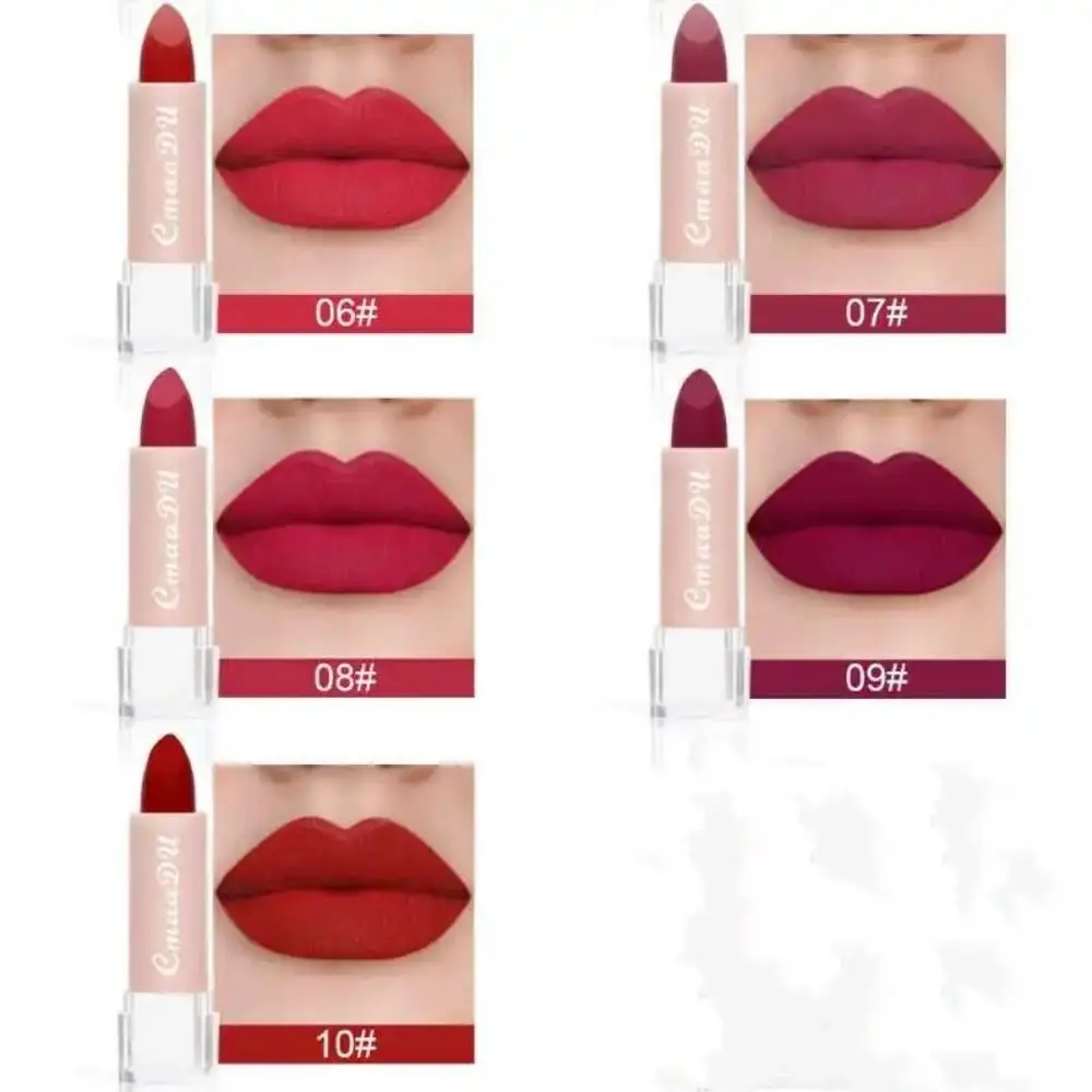 Fashion Long-lasting Matte Lipstick Non-stick Cup Waterproof Velvet Lipsticks Not Fading Nude Matte Lipstick Ladies
