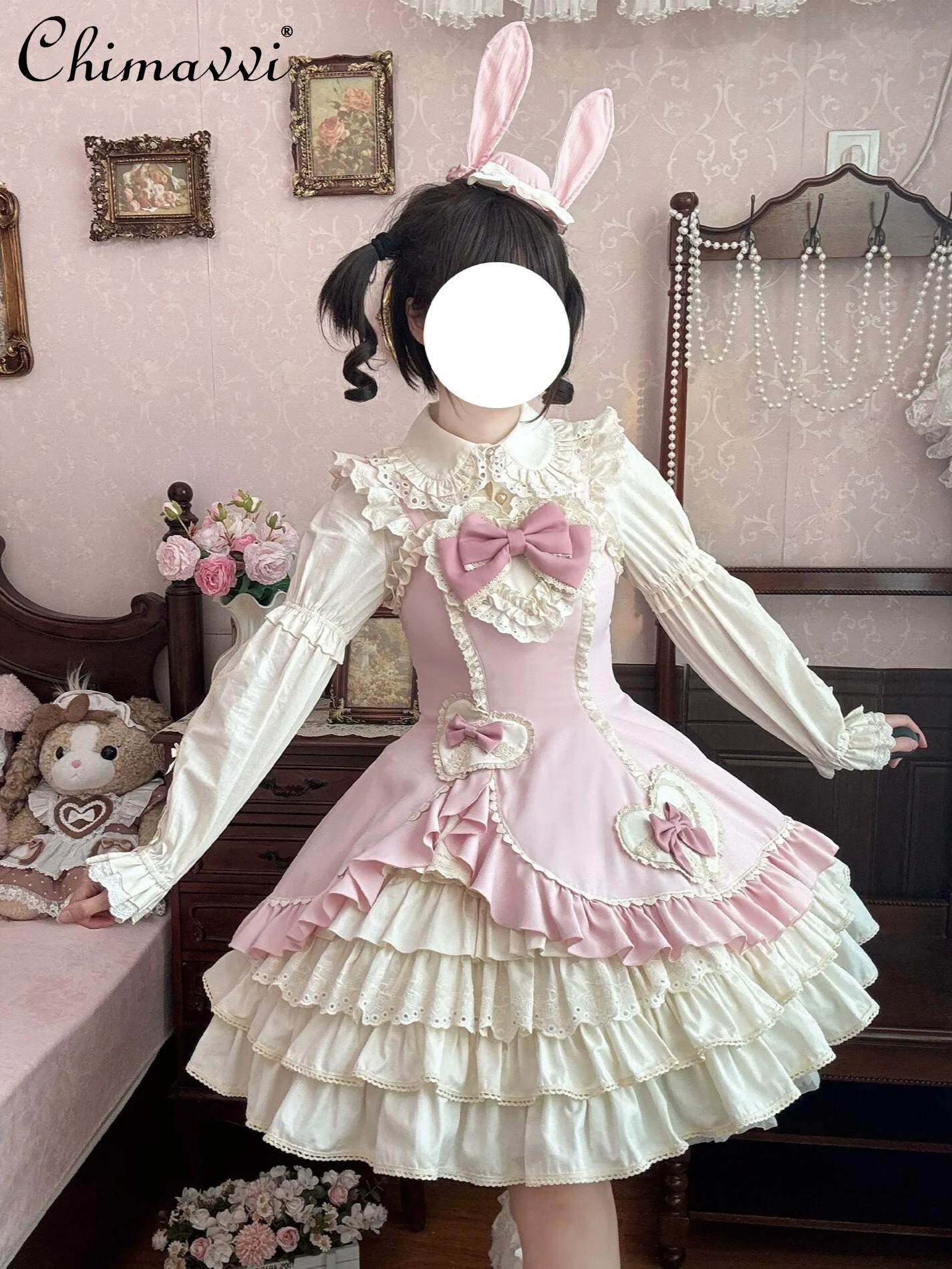 

Оригинальное платье JSK в стиле Лолита, весна-лето 2026, новое, милое, нежное, кукольное, приталенное, элегантное, в стиле принцессы, с пышной юбкой, для женщин