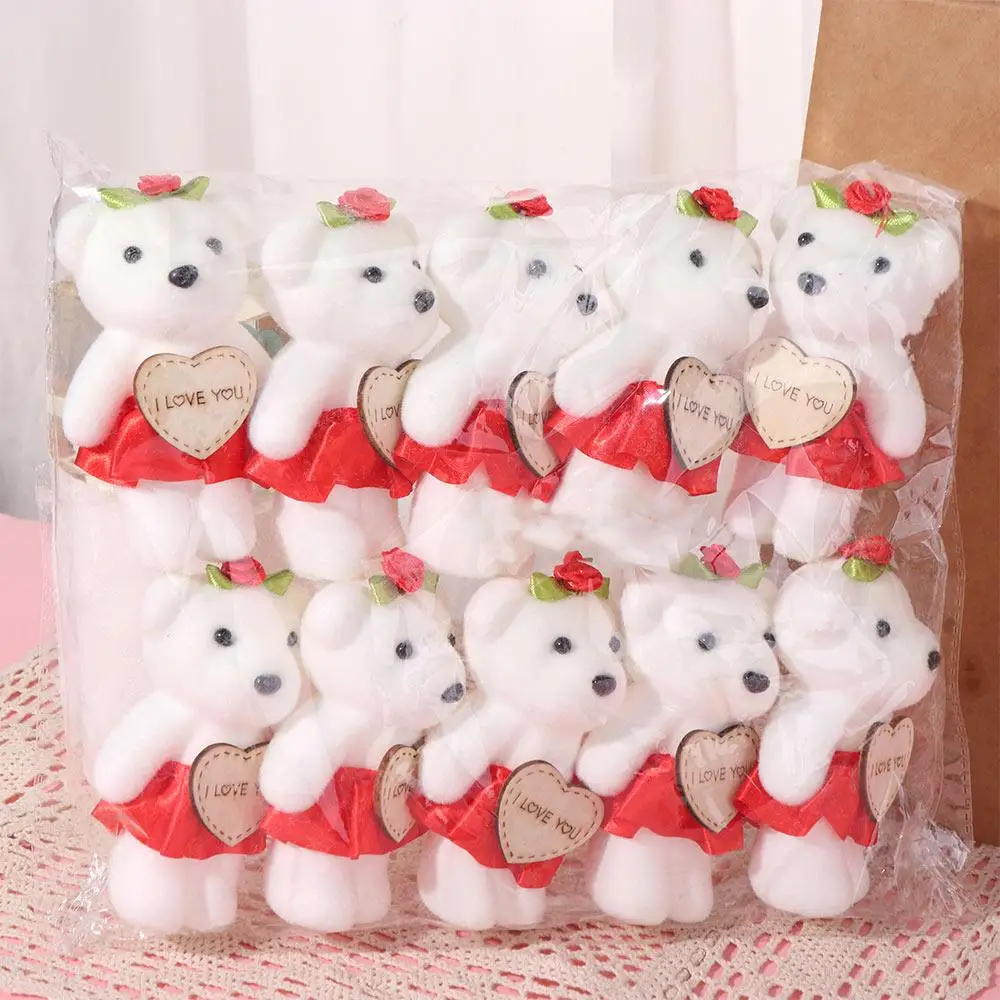 

10pcs/set Foam Bear Bear Plush Foam Toys Plush Animal Plush Doll Mini Bear Flower Bouquet 10cm DIY Cartoon Bouquet Doll