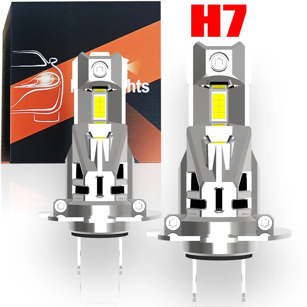 2pcs H7 PX26d Led No Adapter Required H18 PY26d-1 Auto Light Canbus Headlight Motor Bulb White Car Turbo Diode Moto Fog Lamp 12V