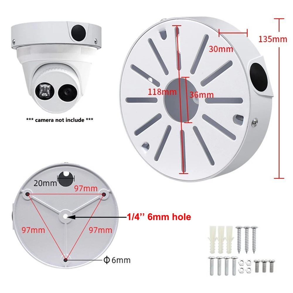 75-150cm Telescopic Length Aluminum Alloy Ceiling Mounted Bracket Camera Holder Stand 1/4 inch 6mm Screw Thread 360° Adjustable