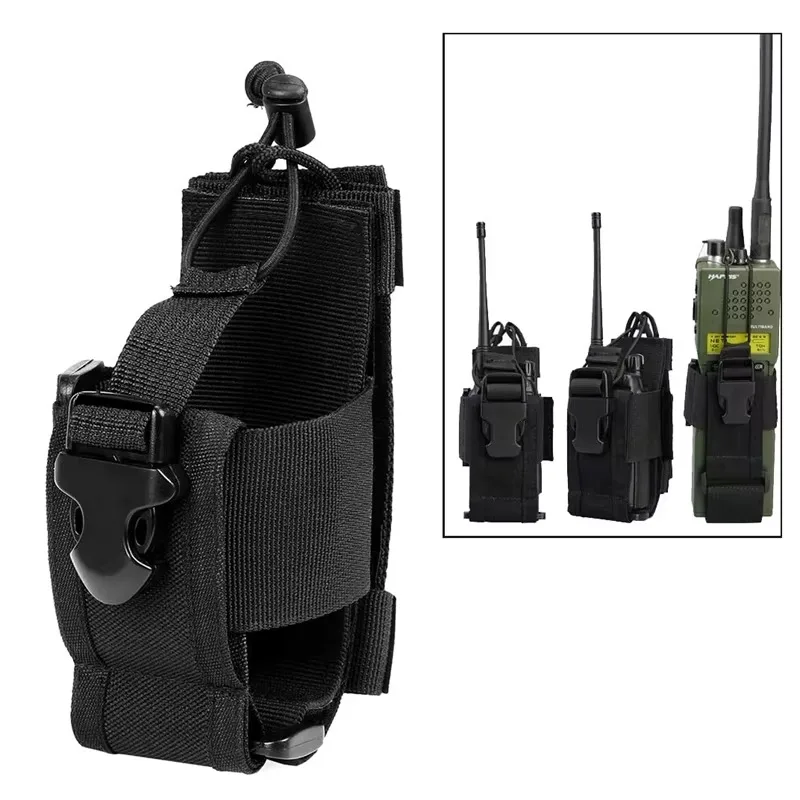 1 unidade Bolsa Tática de Nylon para Rádio e Walkie Talkie, Coldre de Cintura, Bolsa para Carregador, para Caça