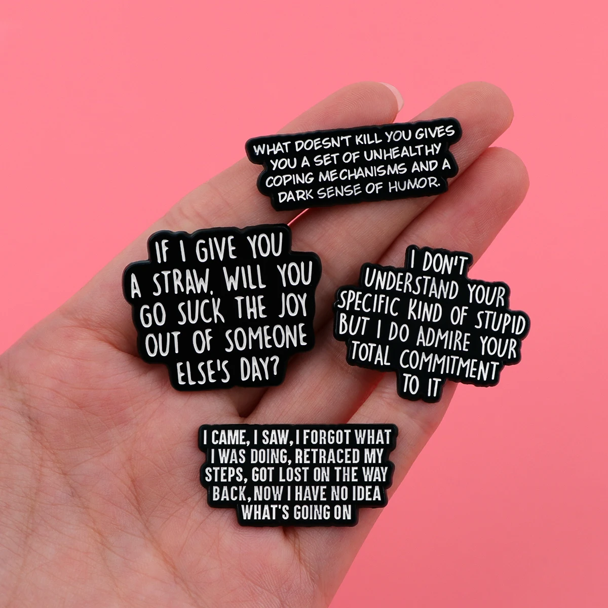 Funny Quotes Enamel Pin loves you Brooch Pines Lapel Pins Badge on Backpack Clothing Accessories Fashion Jewelry Friends Gifts