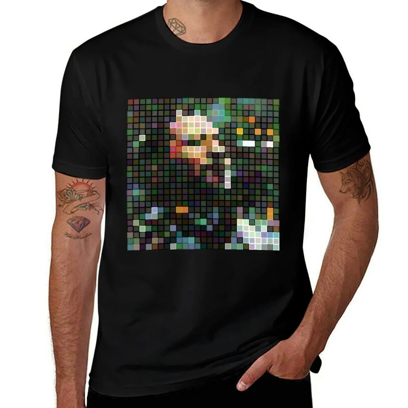 Pixelated Famous Albums - 15 of 100 T-Shirt Trendy Casual Short Sleeve Shirt