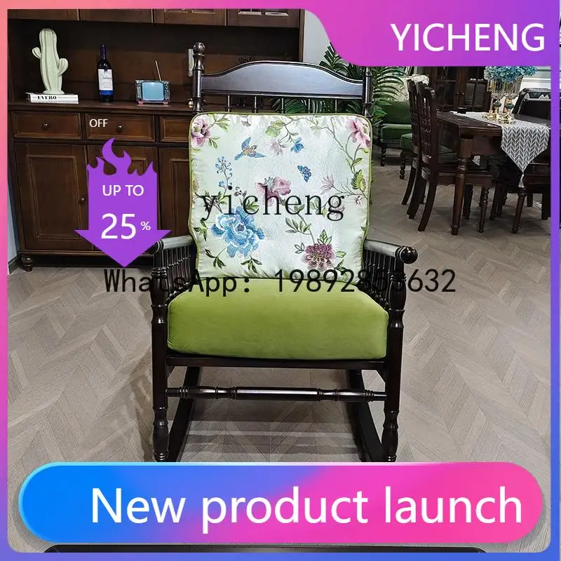 

X4 American Country Style Pure Solid Wood Balcony Modern Simple Single Sofa Chair Leisure