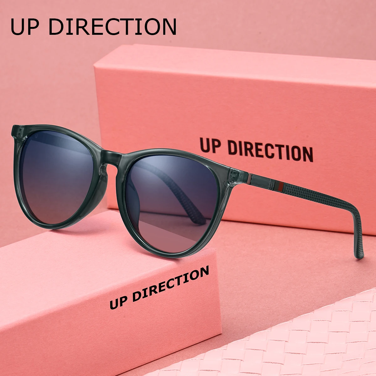 

UP Direction 1 шт. изысканные милые стильные женские поляризационные солнцезащитные очки кошачий глаз оправа путешествия фотография пляжные горячие вечерние мужские очки