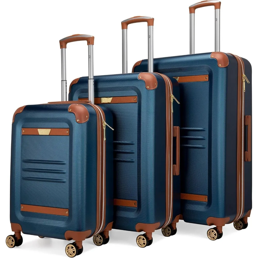 

Vintage 3 Piece Expandable Hard Spinner Luggage Set