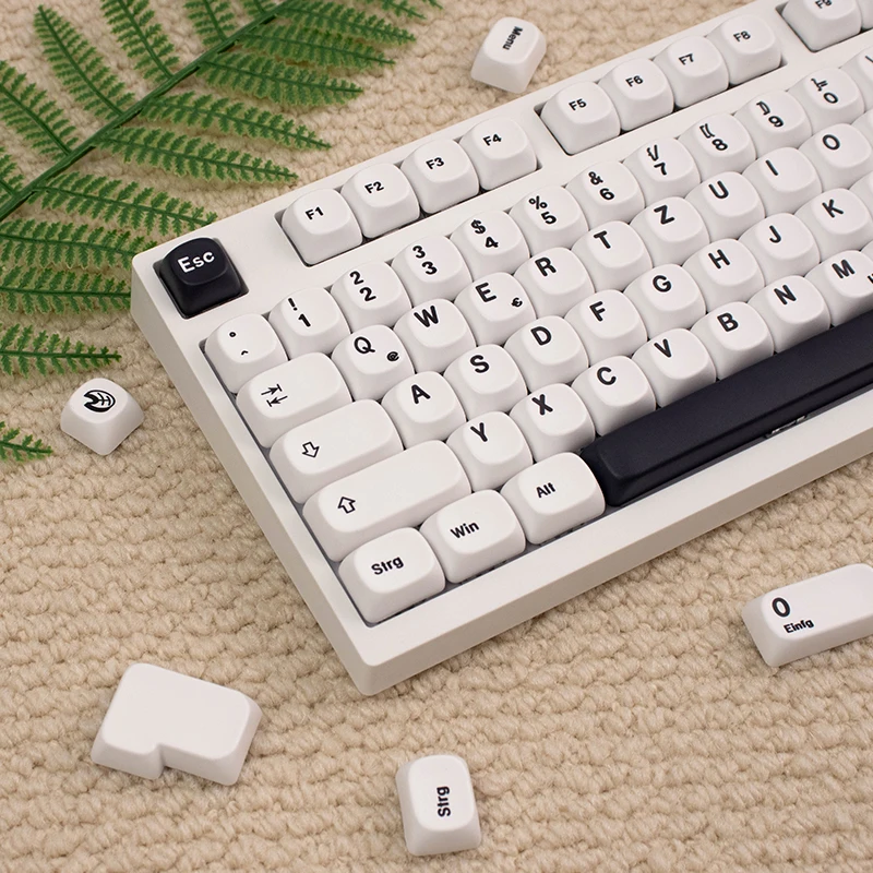 144 keys Minimalist Style Keycaps MOA Profile English German PBT keycap For MX Switches Mechanical Keyboard 98/104/108 Keys