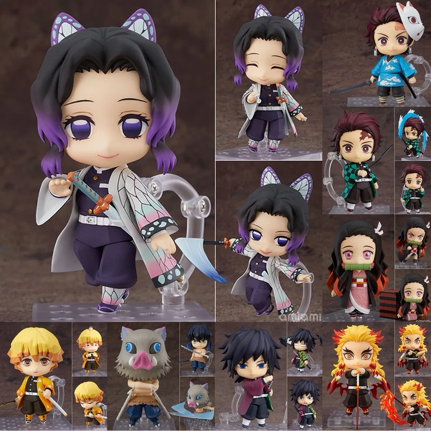 Nendoroid 2218 Tokito Muichiro Demon Slayer Kimetsu No Yaiba Mist Hashira Figura Chibi de PVC Coleccionable para Decoración de Escritorio, Modelo de Juguete, Regalos