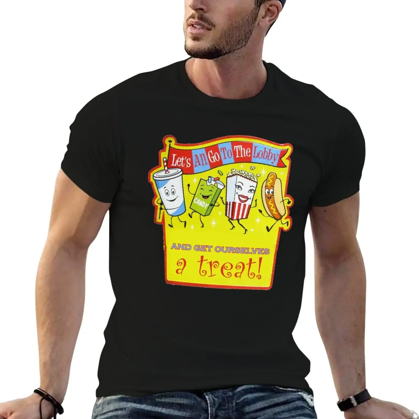 

LET'S ALL GO TO THE LOBBY And Get Ourselves A Treat Retro Vintage Food Movie Theatre T-Shirt