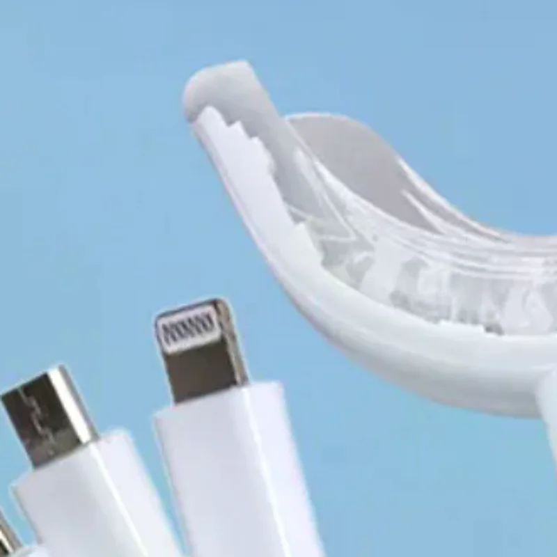 

1 шт. 4 в 1 отбеливание зубов 16 ламп с таймером умный светодиод портативный USB перезаряжаемый синий свет уход за полостью рта отбеливатель отбеливание зубов