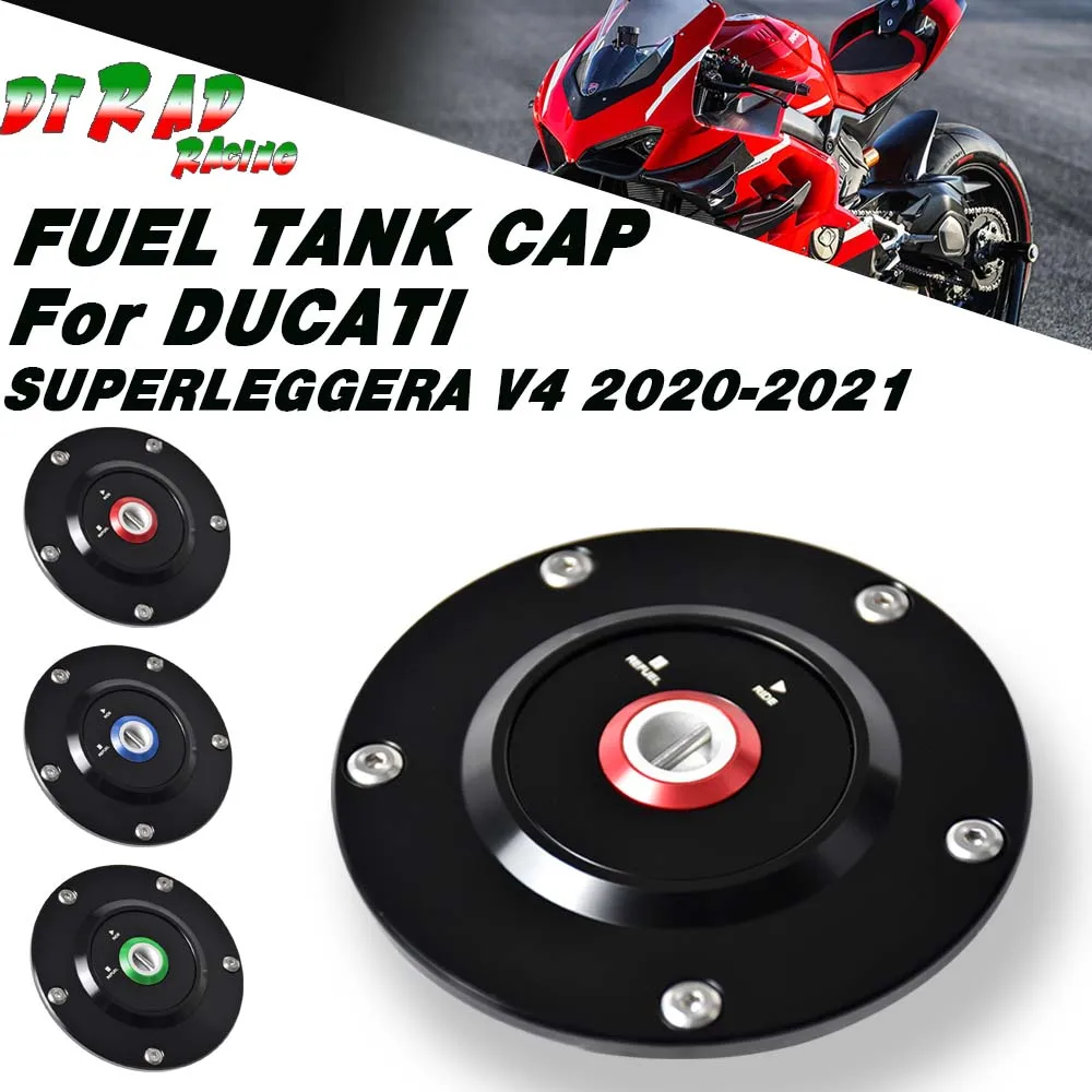 V4 New Style With Key Motorcycle Fuel Tank Airbox Cap Gasoline Cover For DUCATI SUPERLEGGERA 2014 V4 2020-2021 Accessories