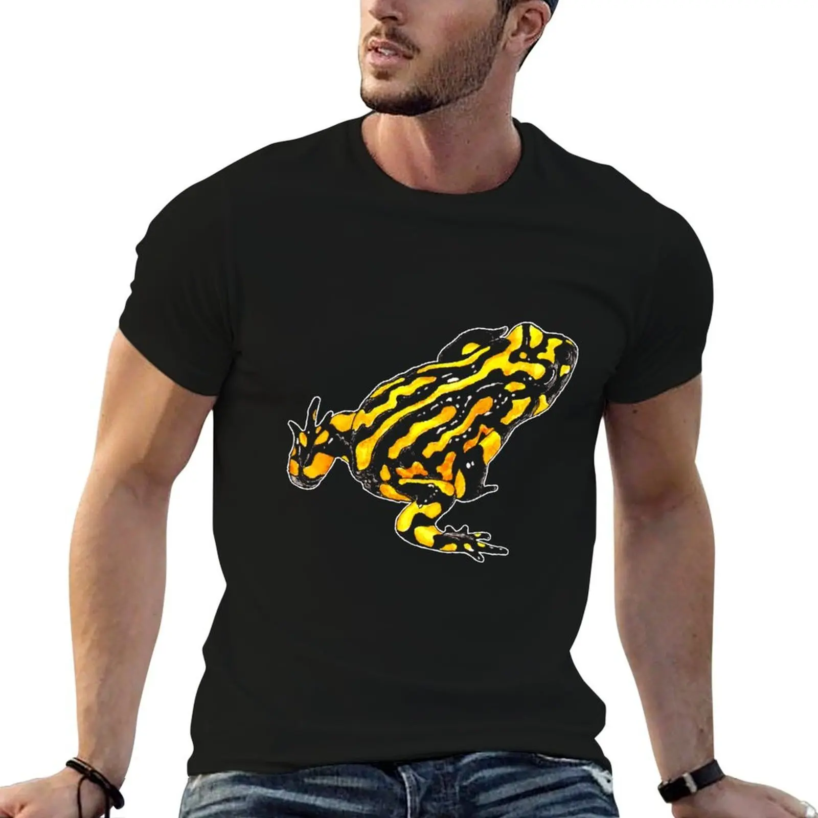 

Corroboree frog tee black on black T-Shirt printed t shirts for man t shirts with prints T-Shirt