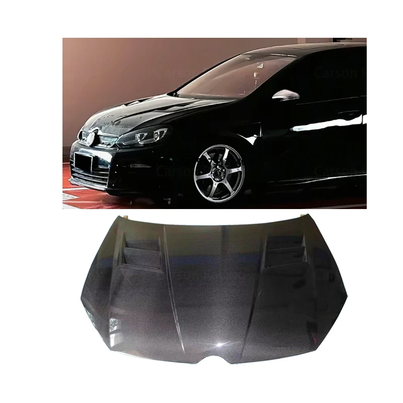 

MK6 High Quality Real Carbon Fiber Car ASP Style Hood for GOLF MK6 GTI R 2008-2013 Exterior Accessories
