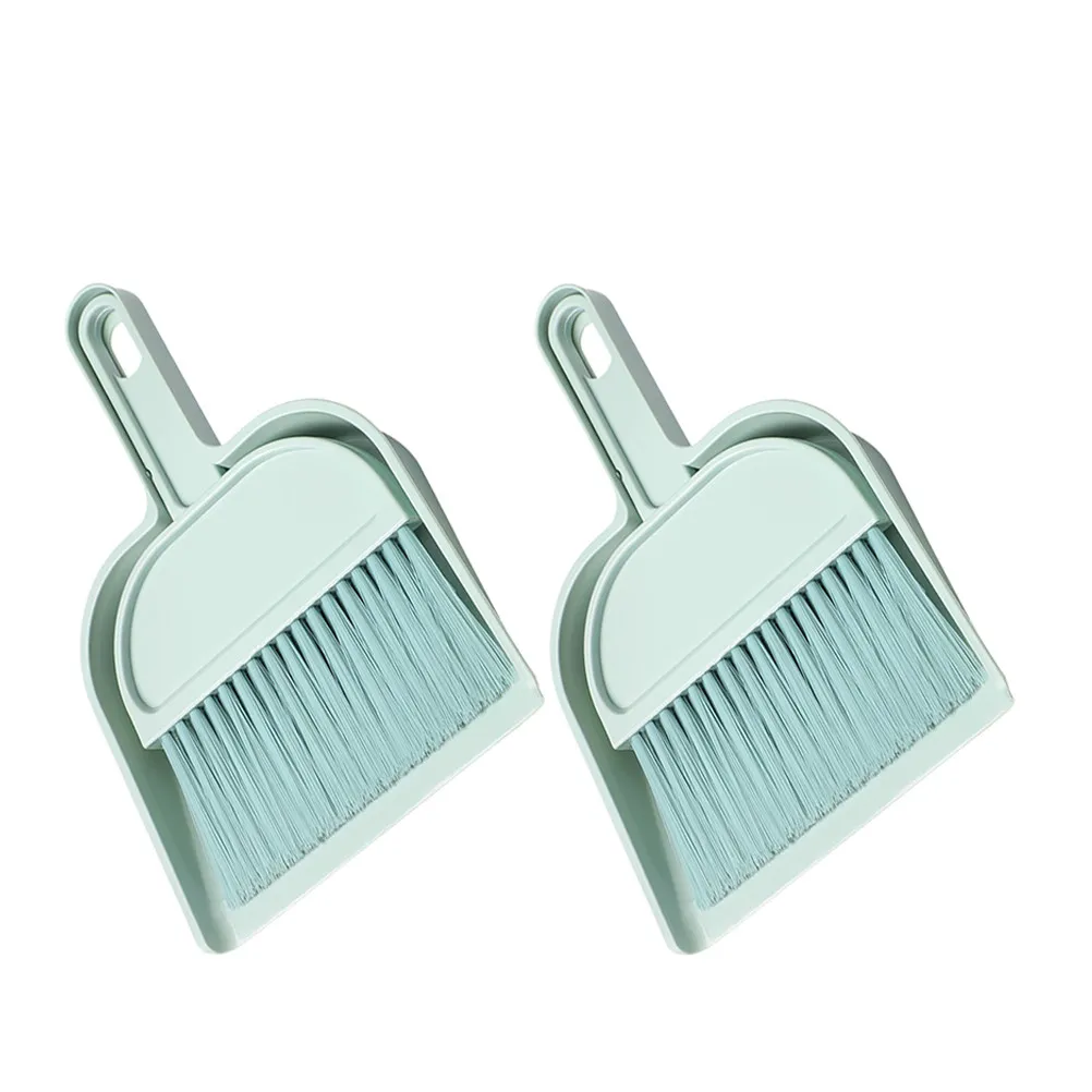 Mini Hand Broom and Dustpan Set Compact Desktop Cleaning Kit for Computer Keyboard Table and Small Spaces