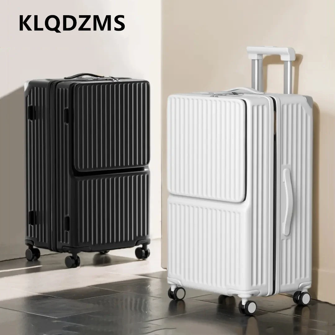 

KLQDZMS Новый 28 "30-дюймовый чемодан на колесиках для ноутбука с передним отверстием 24 "26" большая вместительная дорожная сумка на тележке мужской чемодан