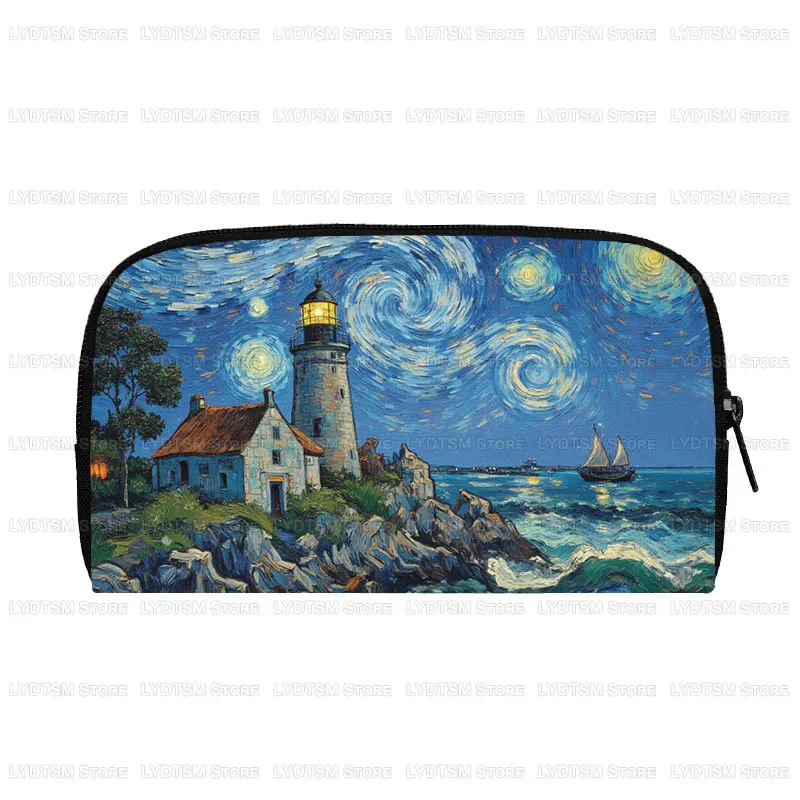 Van Gogh Landscape Wallet Sydney Opera House Women Men Purse ID Credit Lipstick Storage Money Coin Bag Phone Holder Long Wallets