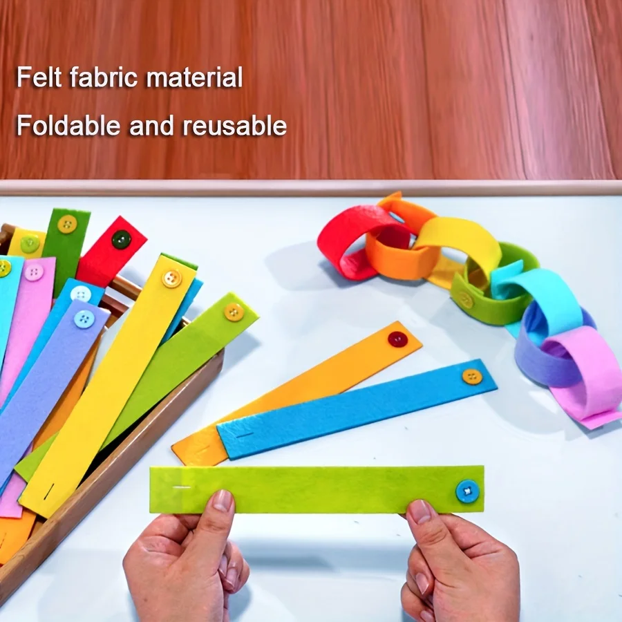 10/20/30pcs Felt Button Toy Motor Skill Development Fine Training Learn To Dress Practice Aid