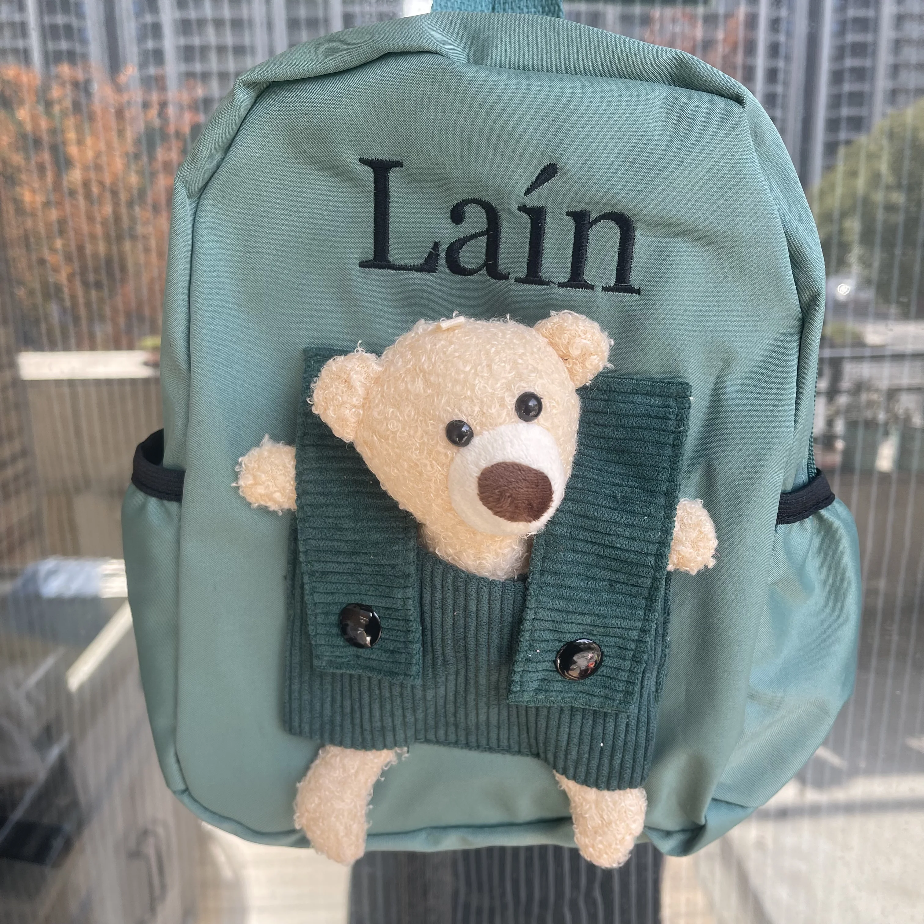 Customized Name Kid's Kindergarten Schoolbag Cute Cartoon Bear Backpack Personalized Boys Girls Primary School Fashion Book Bags