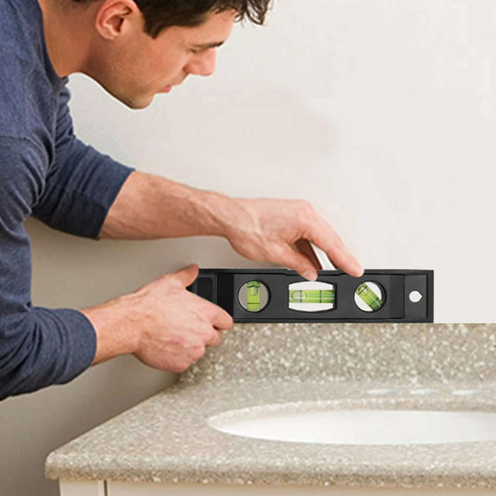 3Pcs Magnetic Spirit Leveling Rulers Multi-Function 6-Inch Balance Measuring Tools Accurate Horizontal Bubble Level