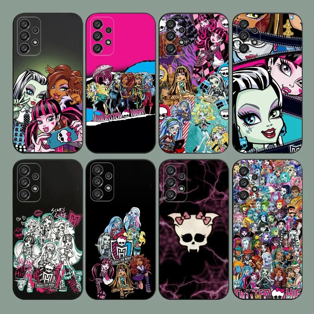 Cartoon M-Monster High Phone Case For Samsung Galaxy A20,A21s,A22,A31,A32,A52,A53,A72,73,A80,A91 Soft Black Cover