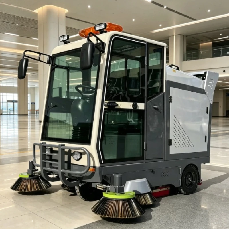 Multi Scene Water Mist Vacuum Combined Electric Floor Sweeper Rechargeable Villa Community Road Sweeping Machine