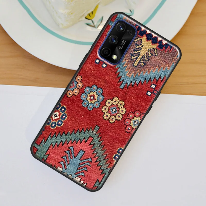 Persian Carpet Floral Pattern For OnePlus 11 10 Pro 10T Nord 3 2T CE 2 Lite Realme C55 C35 C33 C31 C30 C21Y GT Neo 5 Case