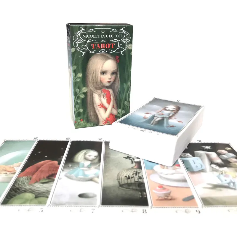 Hot sales Nicoletta Ceccoli Tarot Oracle Card Fate Divination Prophecy Card Family Party Game Toy Tarot 78 Card Deck PDF Guide