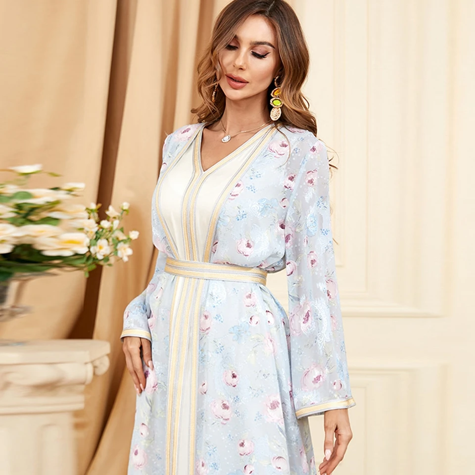 2025 Moroccan Evening Dresses For Women Party Gown A-Line Long Sleeves Appliques Formal Prom Vestidos De Gala Socialite Retro