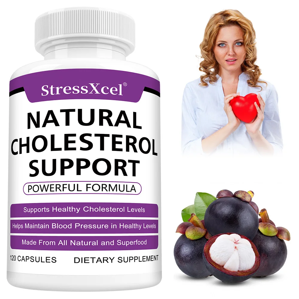 

Cholesterol Supplements - Improves Blood Circulation, Supports Blood Pressure and Heart Health, Immune System - 120 Capsules
