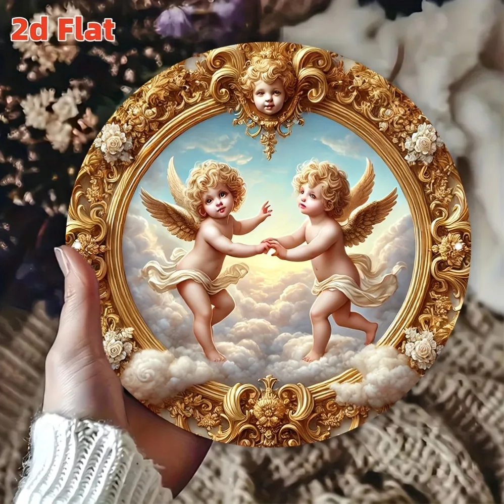 

2D Flat, Elegant Golden Frame, High-Definition- Ideal for Church- Durable Indoor Hanging Plaque,Christmas Gift,Room Decor