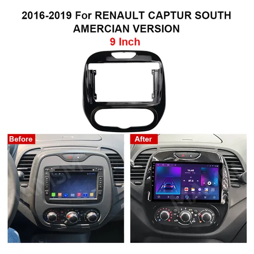 Imagen 2 del producto MAMSM 9 pulgadas para 2016-2019 Renault CAPTUR Android Radio de coche Fascia Marco estéreo automático Panel de instalación Kit de reacondicionamiento de embellecedor
