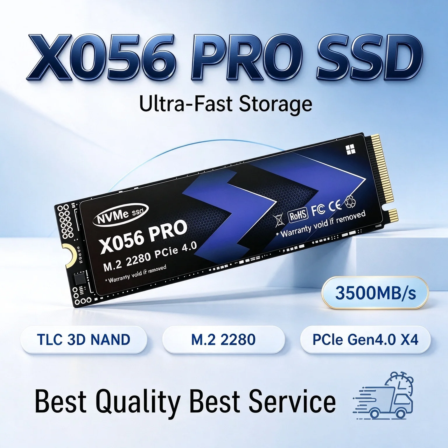 High Speed X056 PRO M.2 NVMe Internal Gaming SSD PCIe 4.0 500GB to 4TB Solid State Drive for PC Laptop Desktop